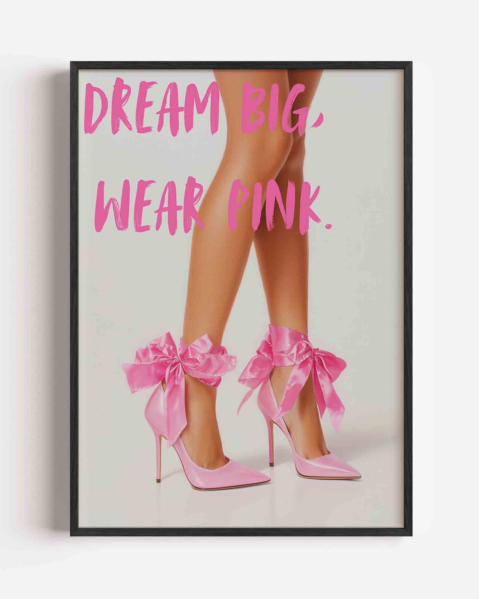 Roze hakken met strik Poster