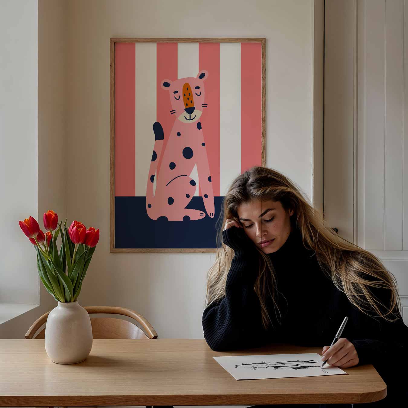 Schattige Luipaard Poster