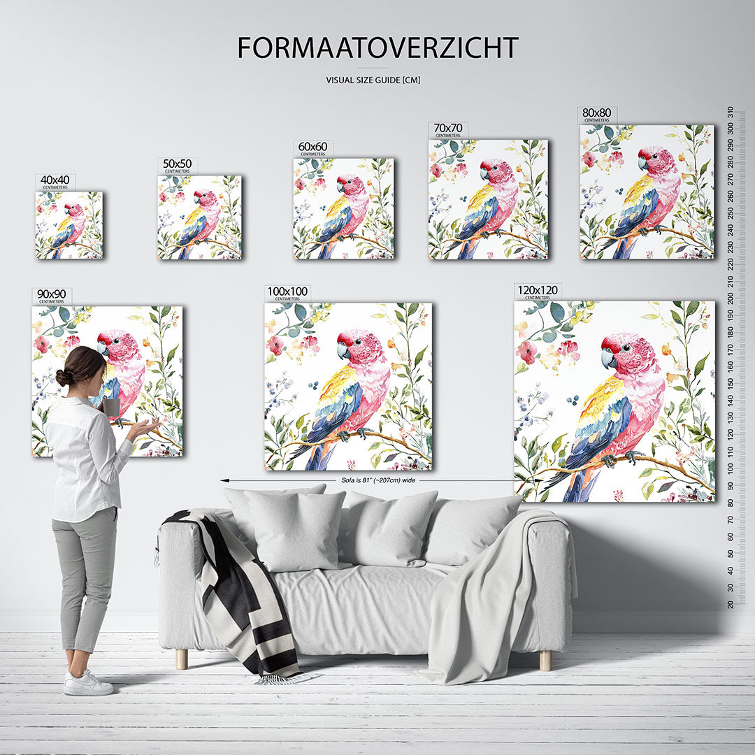 Vrolijke vogel illustratie Kunstwerk