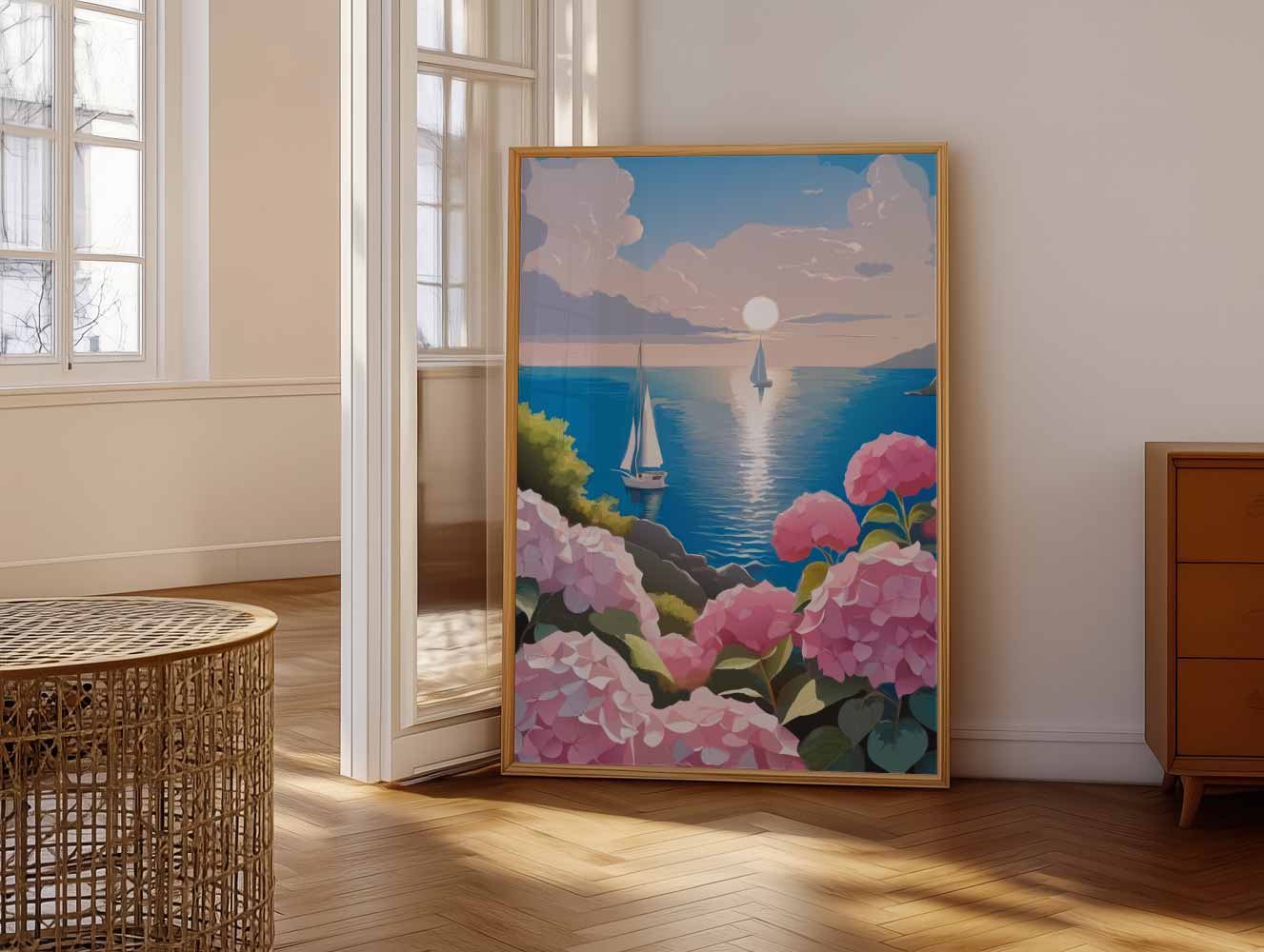 Zomerse Zeilavonturen bij Zonsondergang Poster-WallArtistic