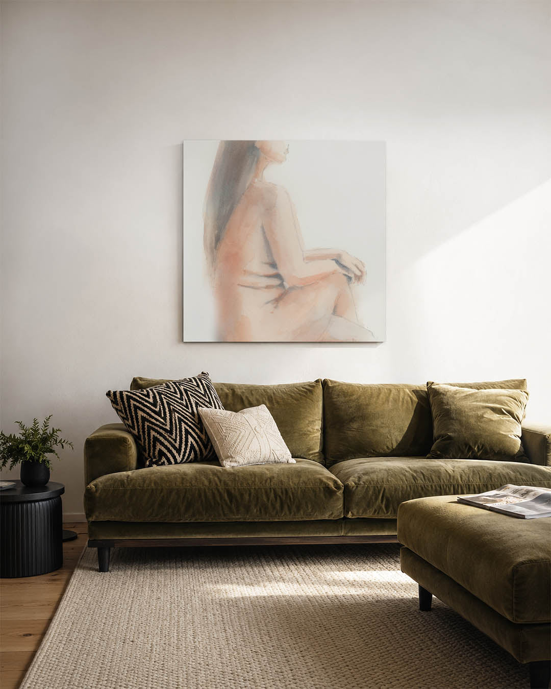 Zittende vrouw Kunstwerk