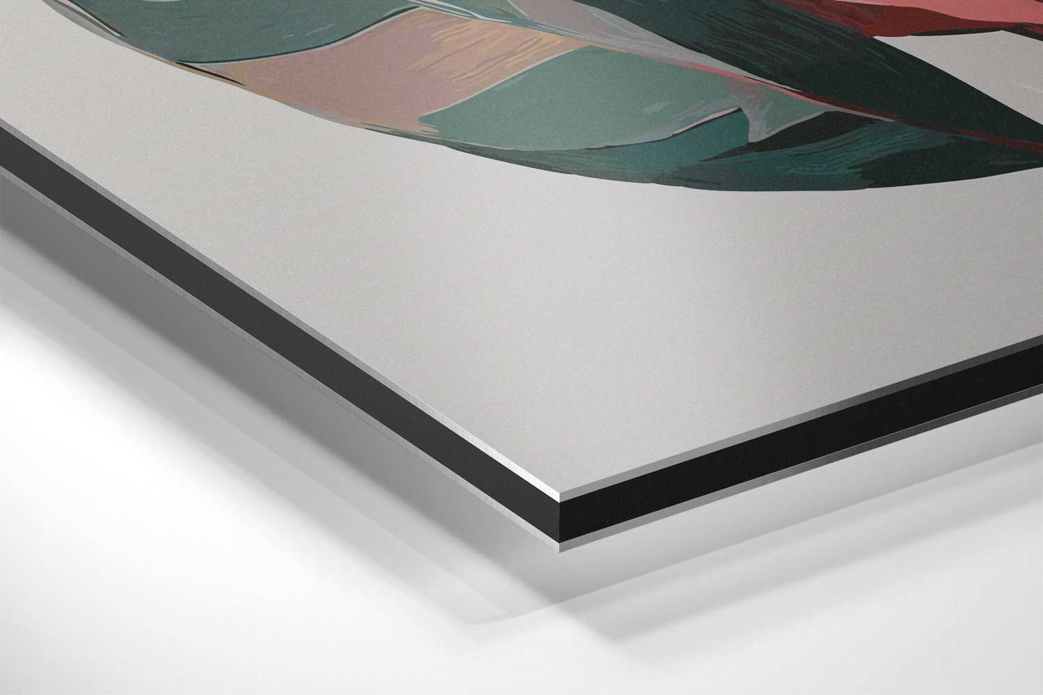 kleurrijk bladkunstwerk Kunstwerk-canvas-dibond-plexiglas-wanddecoratie-WallArtistic
