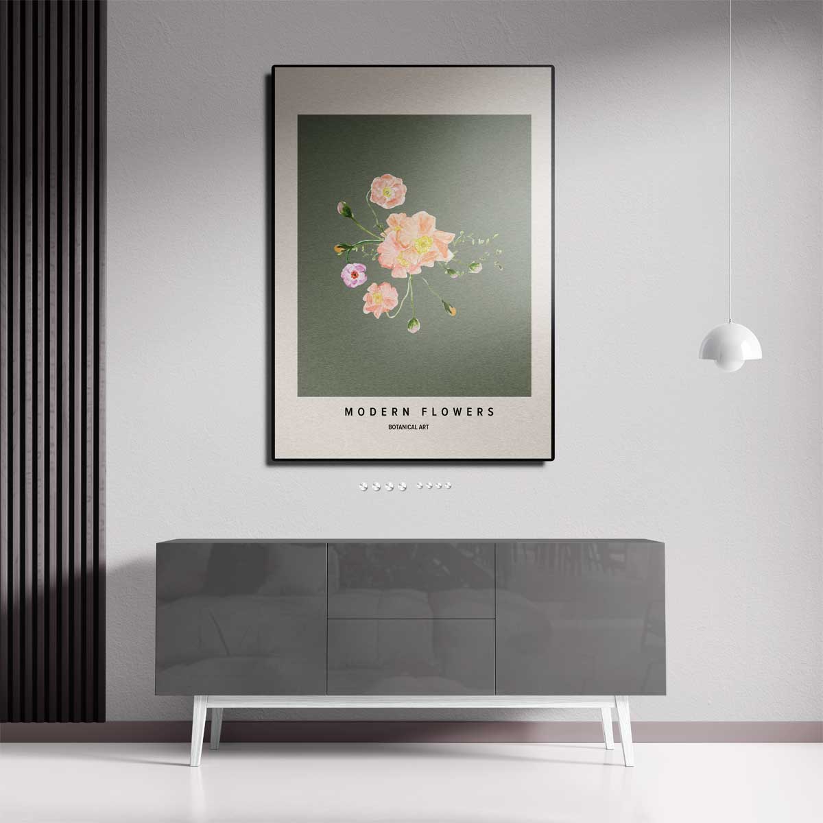Bloemige Moderniteit Kunstwerk-canvas-dibond-plexiglas-wanddecoratie-WallArtistic