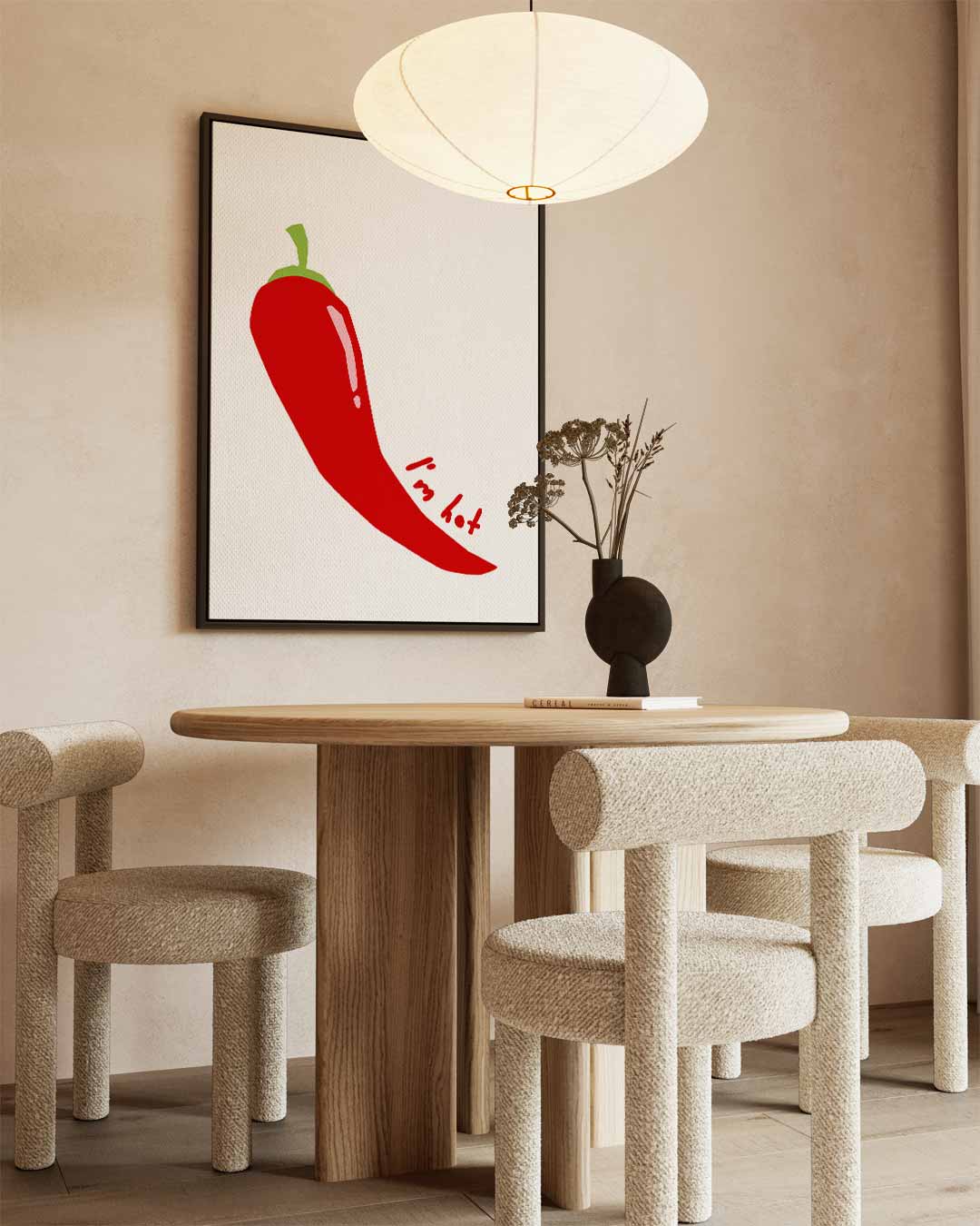 Pittige Paprika Kunstwerk-canvas-dibond-plexiglas-wanddecoratie-WallArtistic