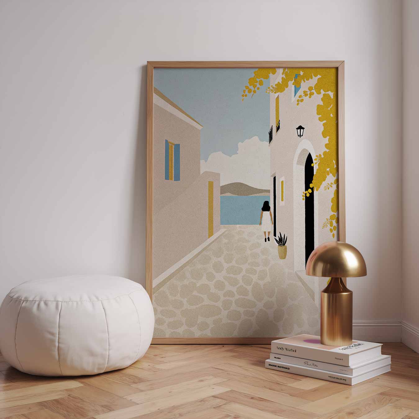 Dromerige Mediterraanse Escape Poster-WallArtistic