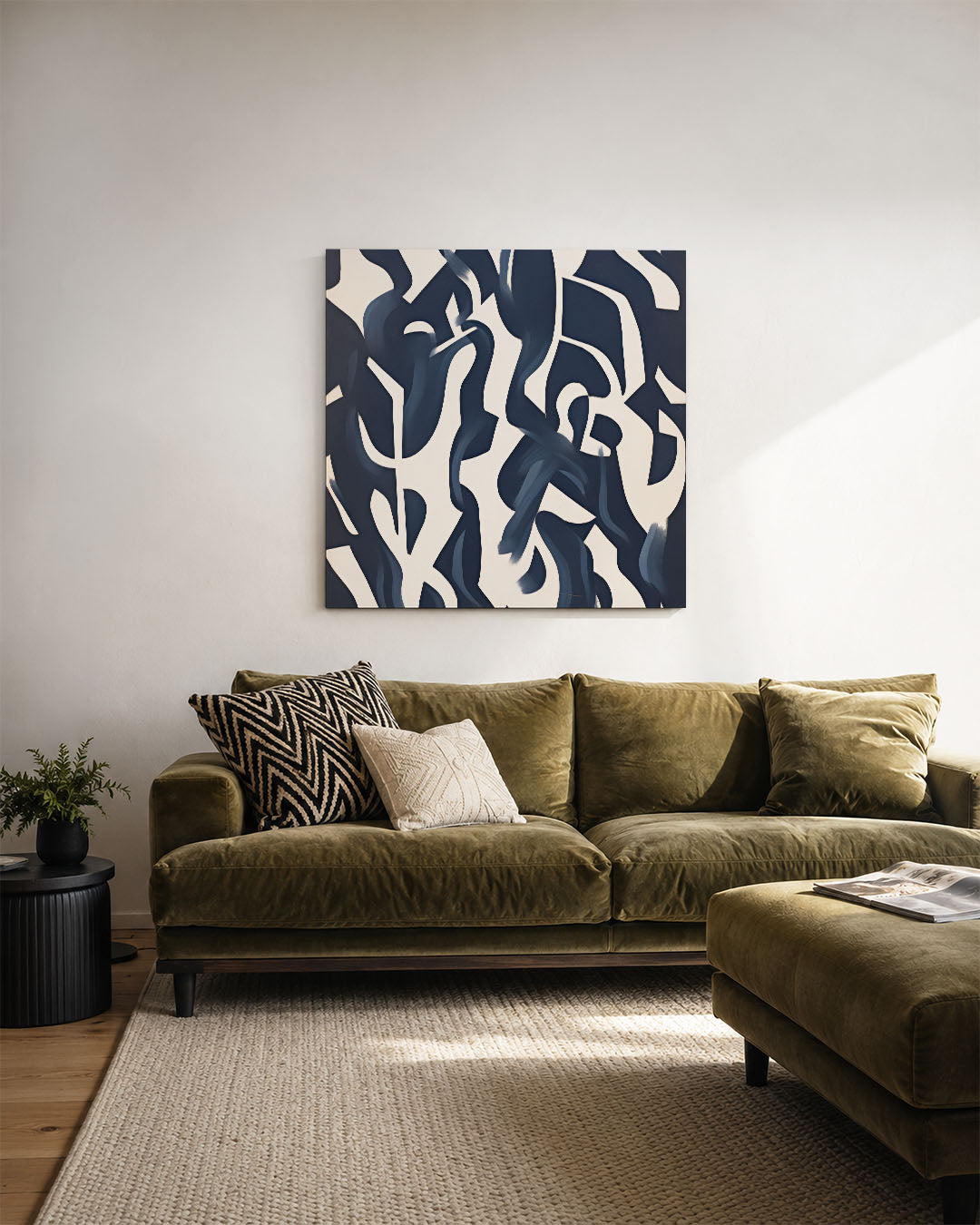 Organische lijnen compositie Kunstwerk