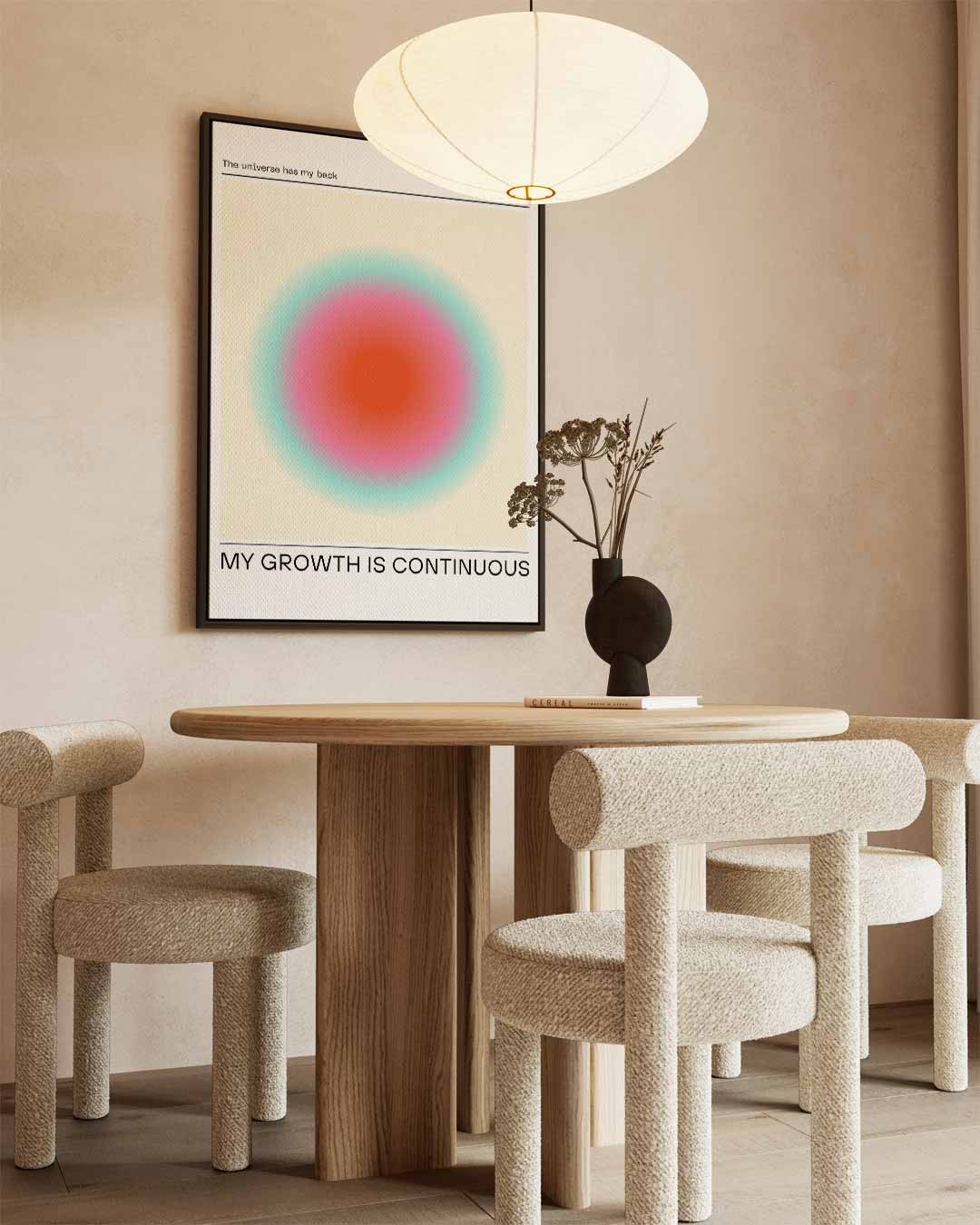 Kleurrijke Groei Cirkel Kunstwerk-canvas-dibond-plexiglas-wanddecoratie-WallArtistic