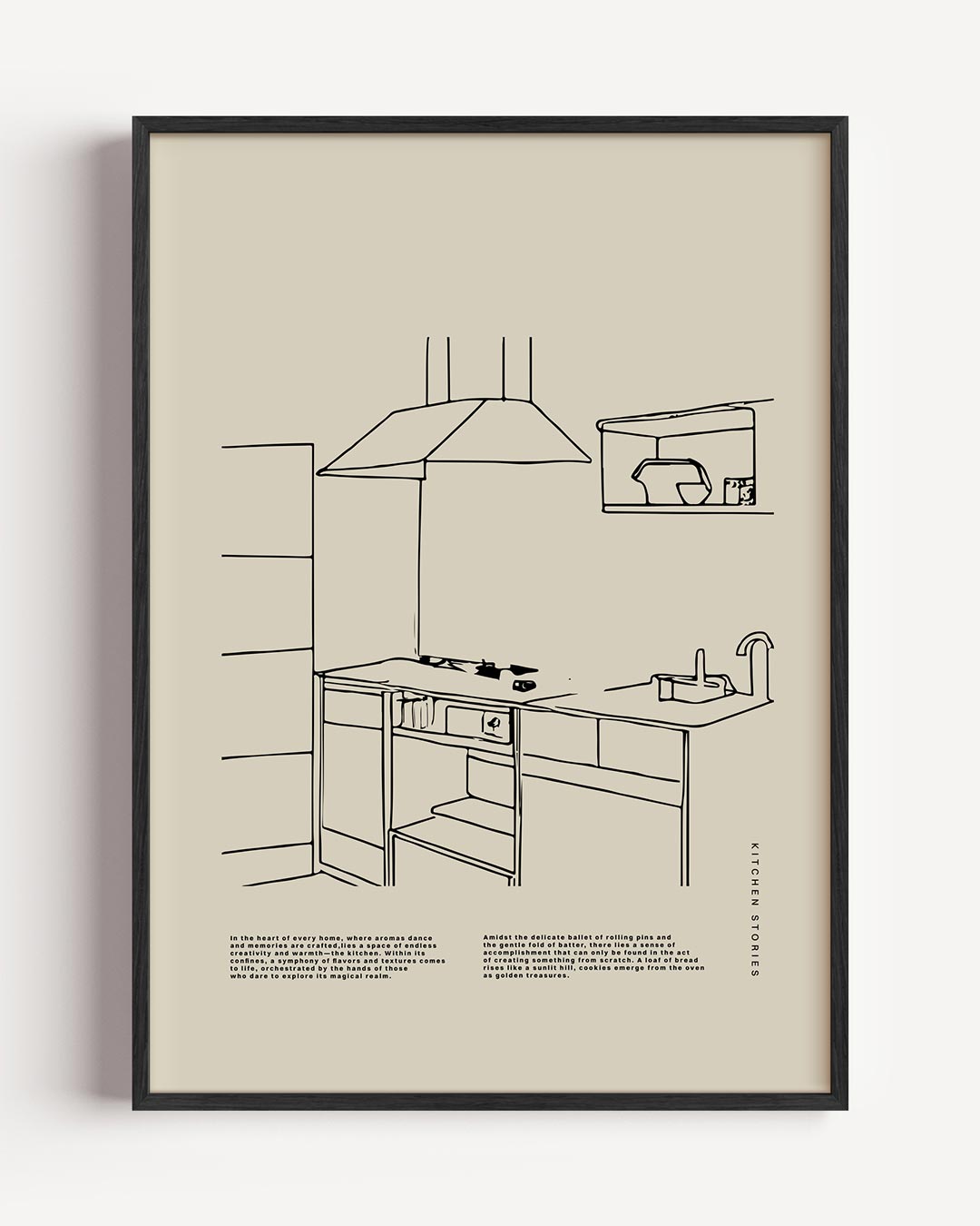 Stijlvolle Keukenlijn Poster-WallArtistic