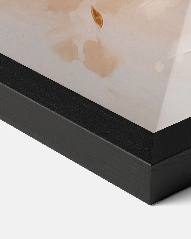 Elegante Bloemenpracht in Neutrale Tinten Poster-WallArtistic