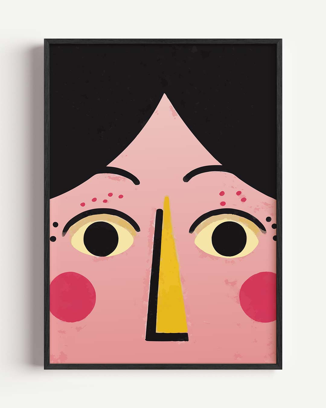 Vrolijke Gezichtsillustratie Poster-WallArtistic
