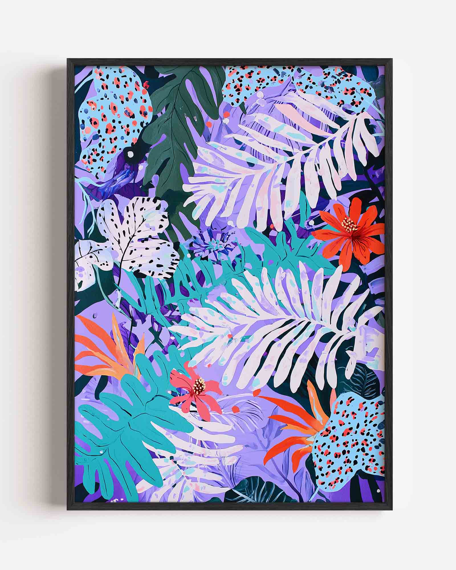 Bladeren en bloemen Poster