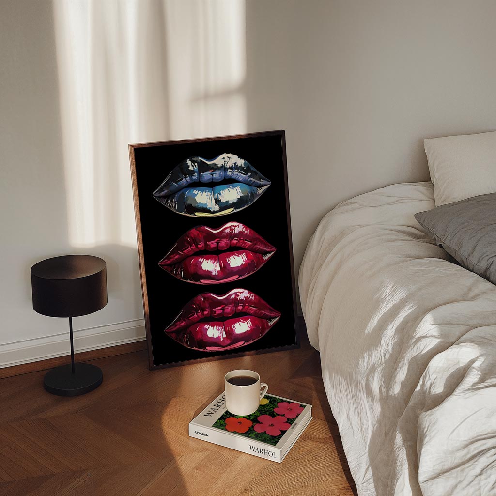 Kleurrijke Lippenkunst Poster-WallArtistic