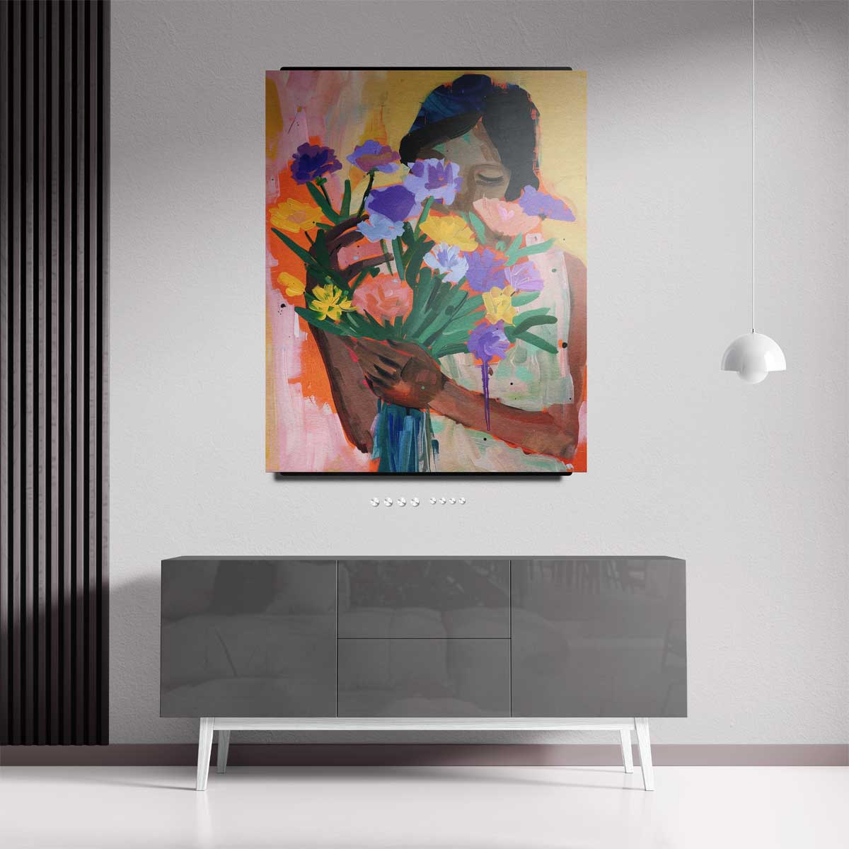 Bloemenliefde Kunstwerk-canvas-dibond-plexiglas-wanddecoratie-WallArtistic