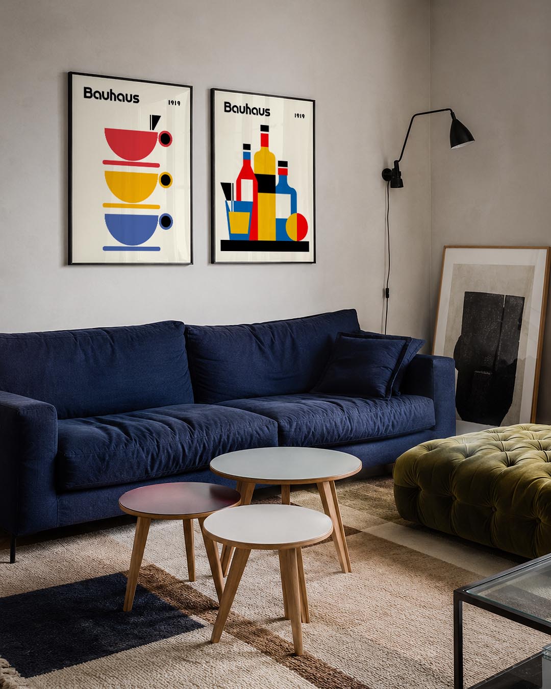 Kleurrijke schaalcompositie Posterset