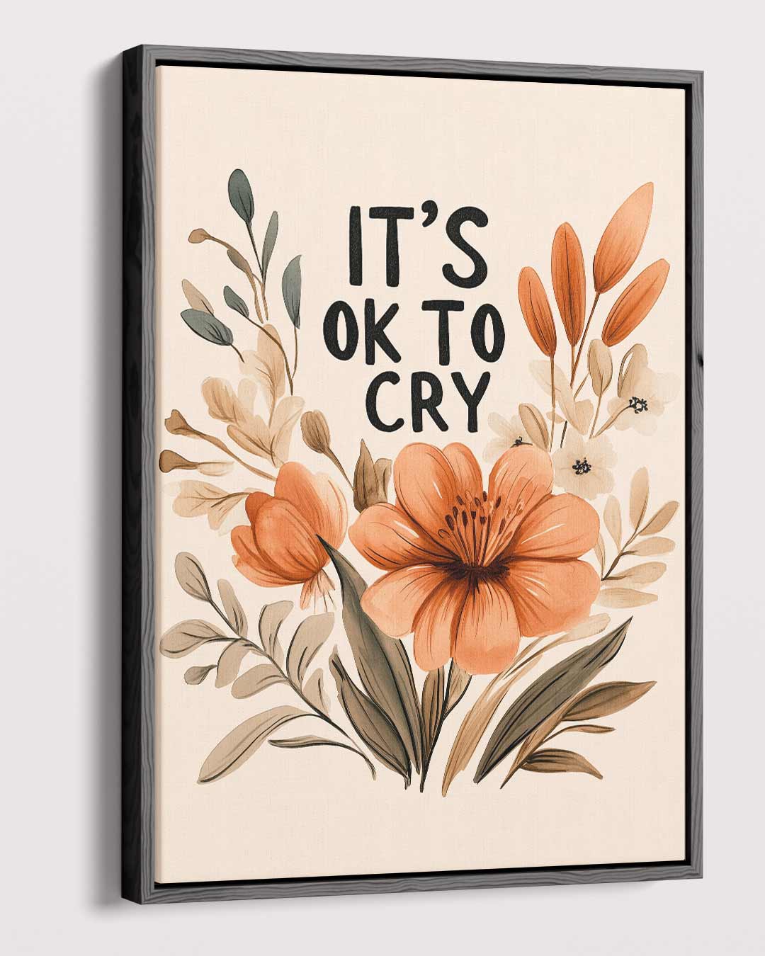 It's Ok To Cry Bloemenkunst Kunstwerk-canvas-dibond-plexiglas-wanddecoratie-WallArtistic