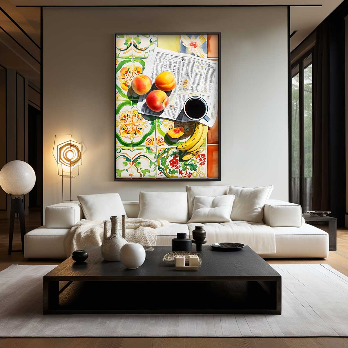 Zonnige Vruchten Ontbijt Kunstwerk-canvas-dibond-plexiglas-wanddecoratie-WallArtistic
