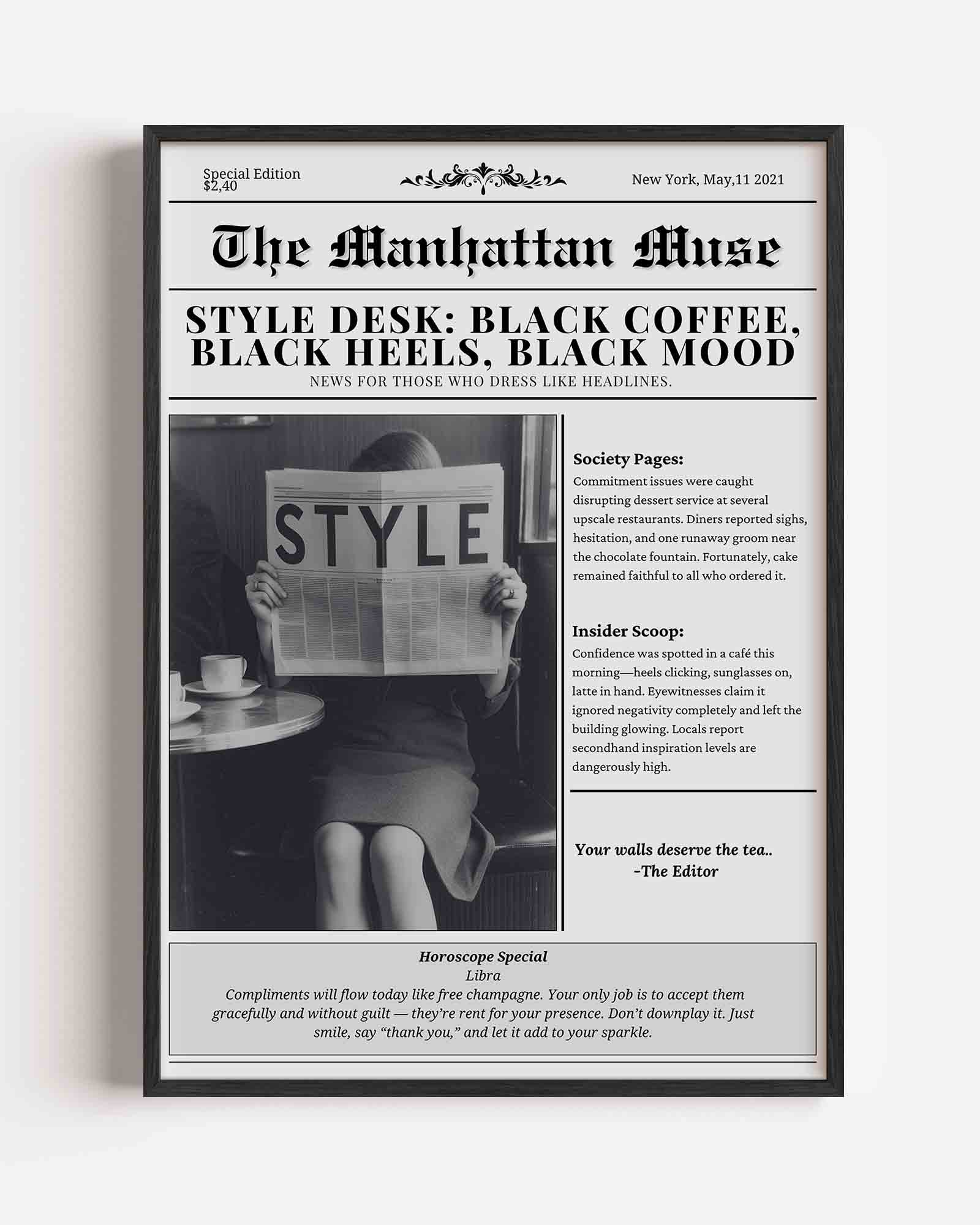 Stijlvolle krant Poster