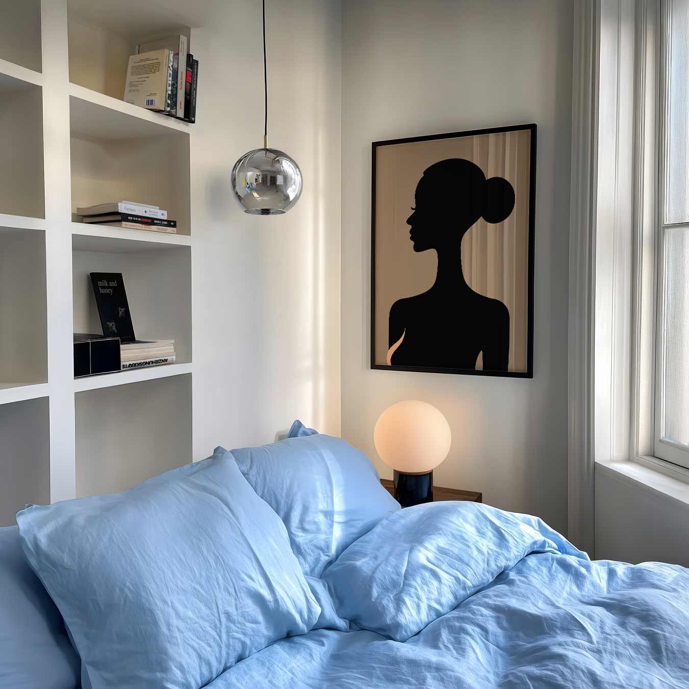Elegante Silhouet Vrouw Poster