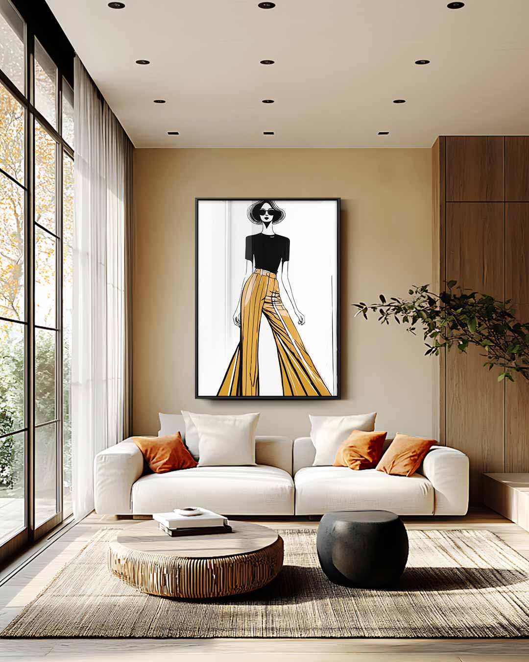 Elegante Mode-Illustratie Kunstwerk-canvas-dibond-plexiglas-wanddecoratie-WallArtistic