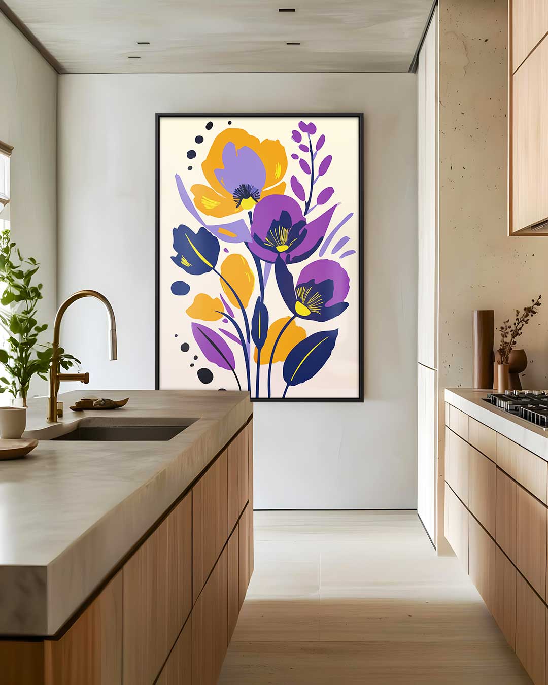 Bloemenpracht in Kleurrijk Palet Kunstwerk-canvas-dibond-plexiglas-wanddecoratie-WallArtistic