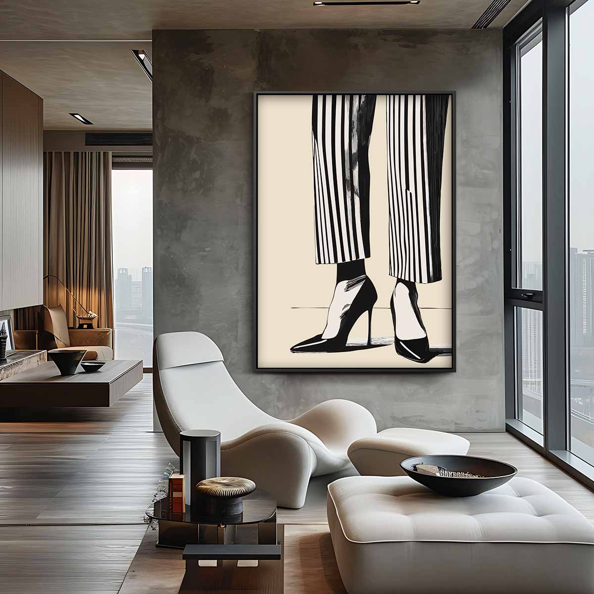 Strakke Strepen Elegantie Kunstwerk-canvas-dibond-plexiglas-wanddecoratie-WallArtistic