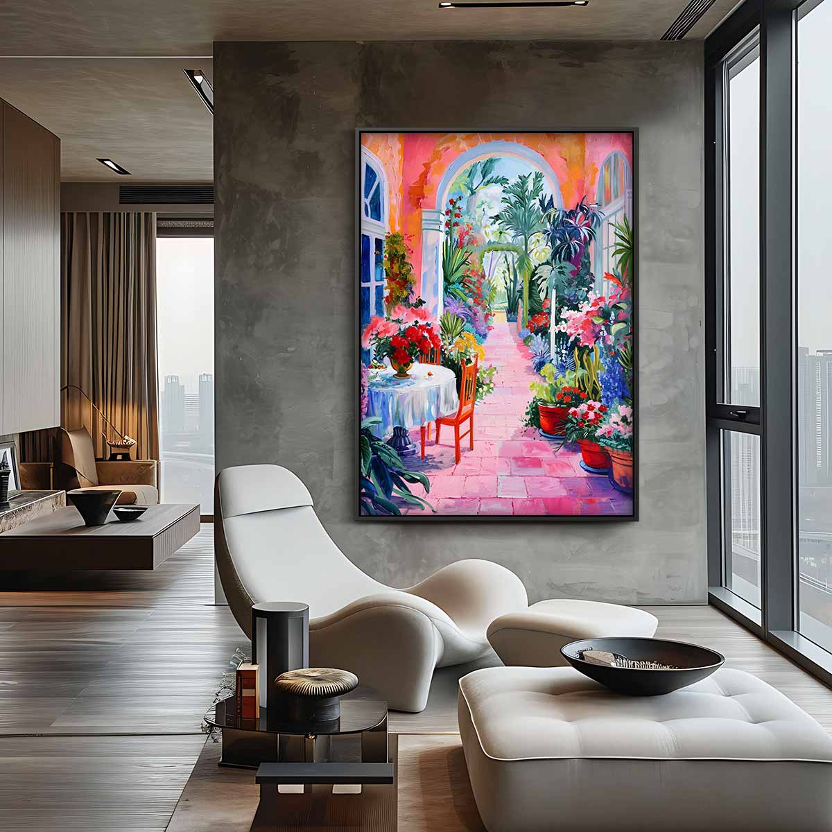 Zonnige Tuin Ontsnapping Kunstwerk-canvas-dibond-plexiglas-wanddecoratie-WallArtistic