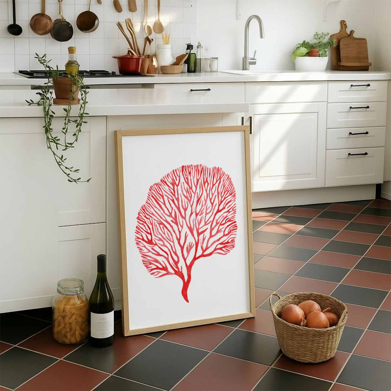 Rode Koraal Inspiratie Poster-WallArtistic