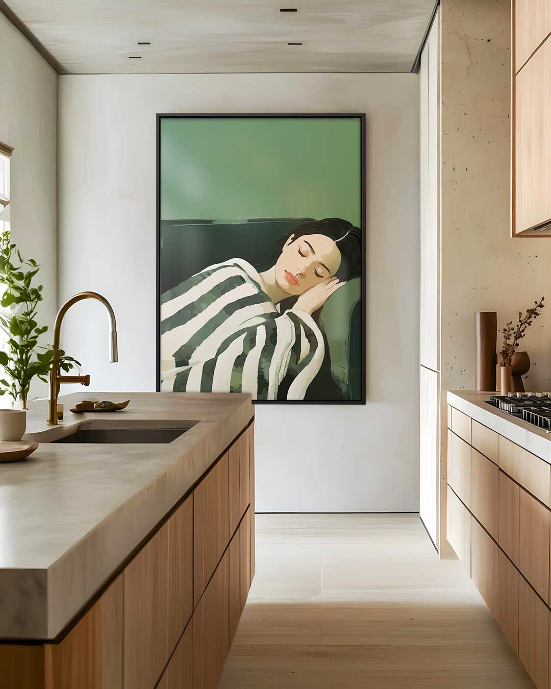 Rustgevende Slaap Kunstwerk-canvas-dibond-plexiglas-wanddecoratie-WallArtistic