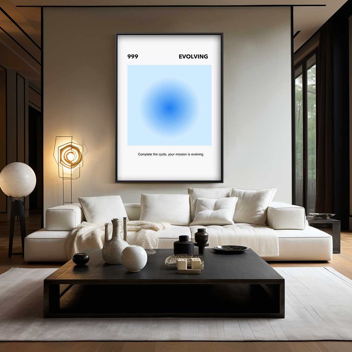 Evoluerend Blauw Kunstwerk-canvas-dibond-plexiglas-wanddecoratie-WallArtistic