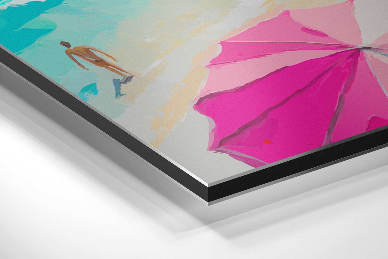 Zonnige Stranddag Kunstwerk-canvas-dibond-plexiglas-wanddecoratie-WallArtistic