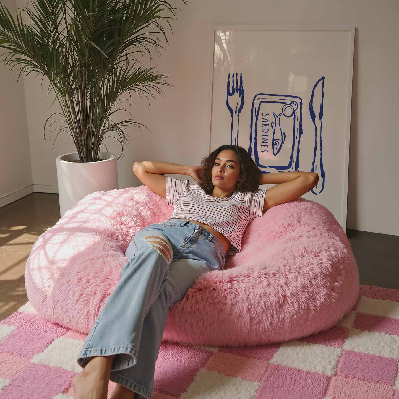 Vis en Tafel Poster-WallArtistic