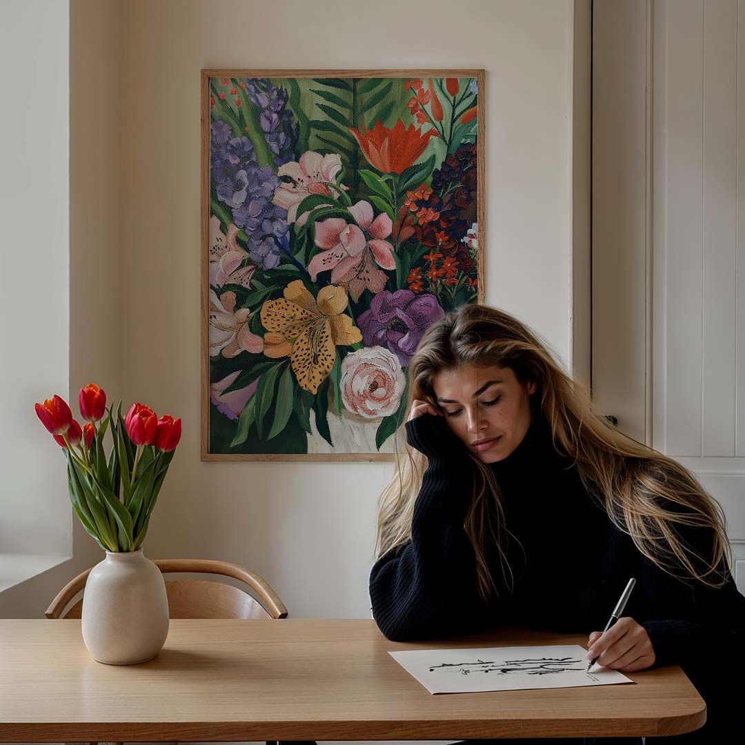 Bloemenpracht Wanddecoratie Poster-WallArtistic