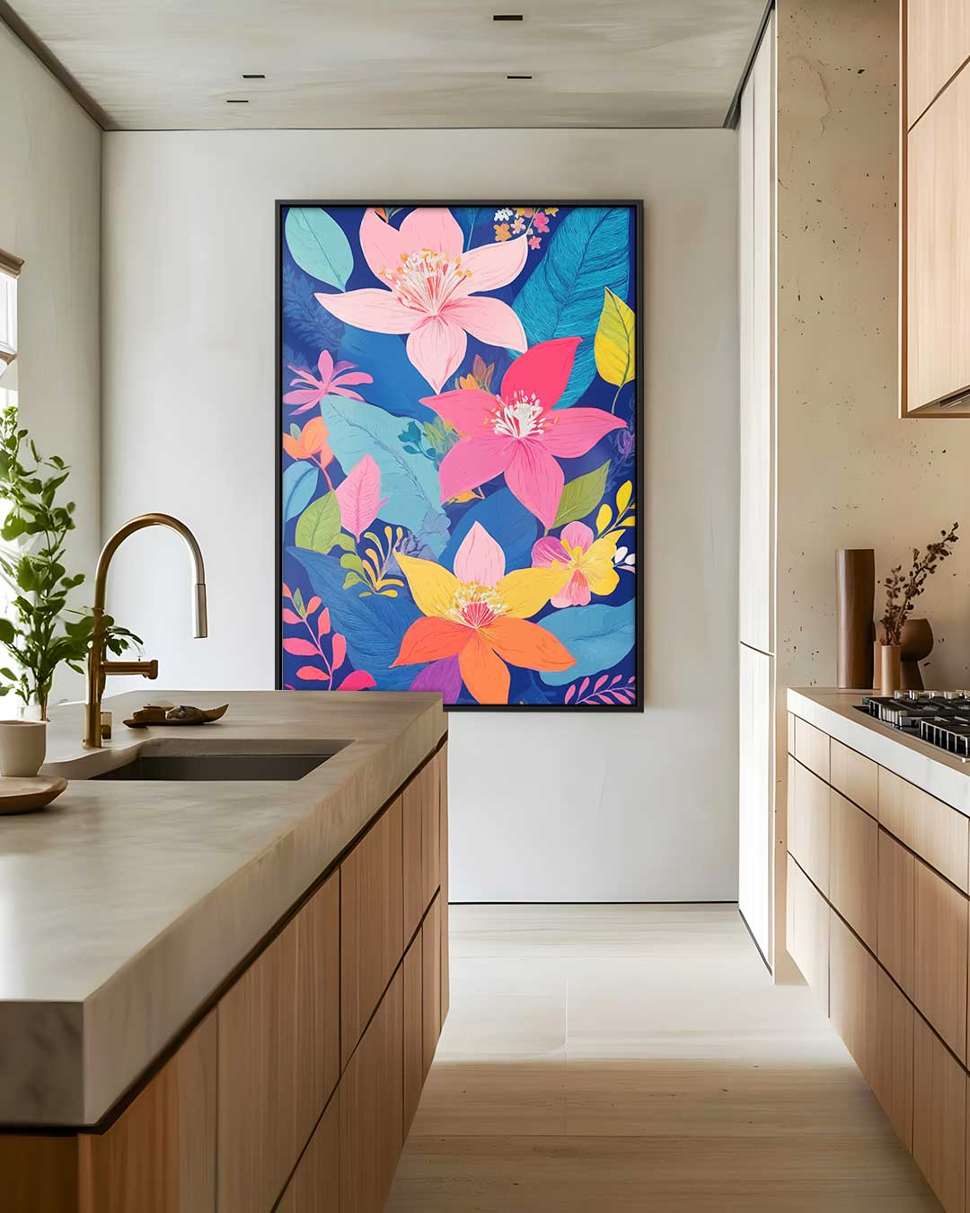 Bloemenparadijs Kunstwerk Kunstwerk-canvas-dibond-plexiglas-wanddecoratie-WallArtistic