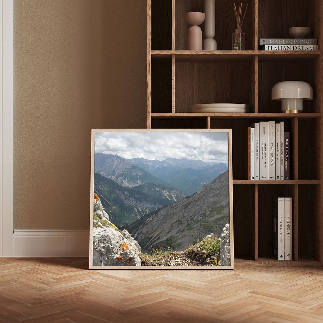 Berglandschap met rotsen Poster