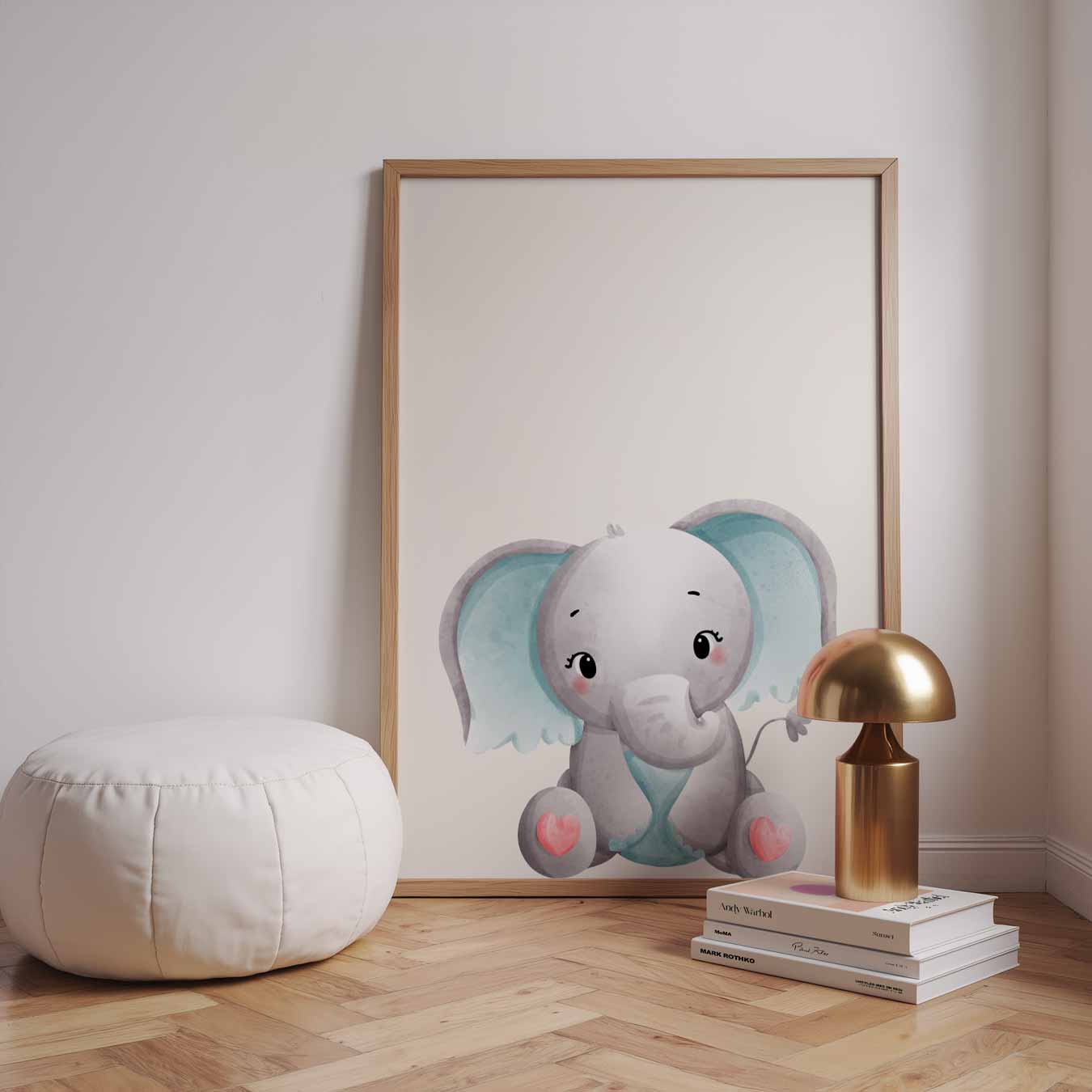 Schattige Olifantenposter-WallArtistic