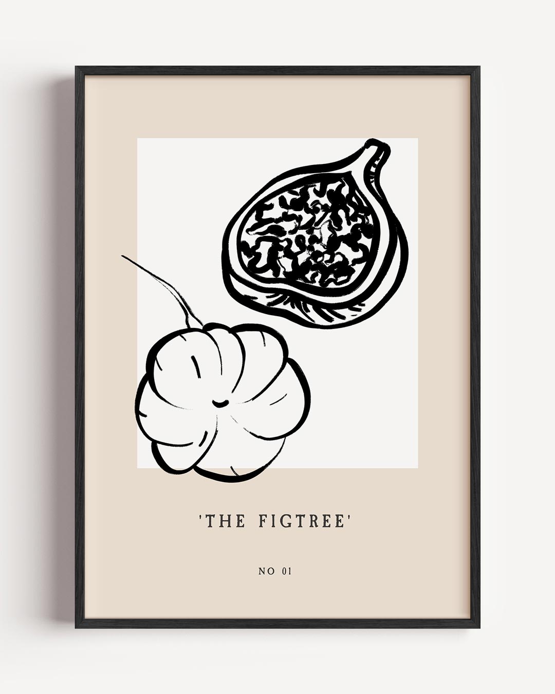 Minimalistische Vijgenboom Illustratie Poster-WallArtistic