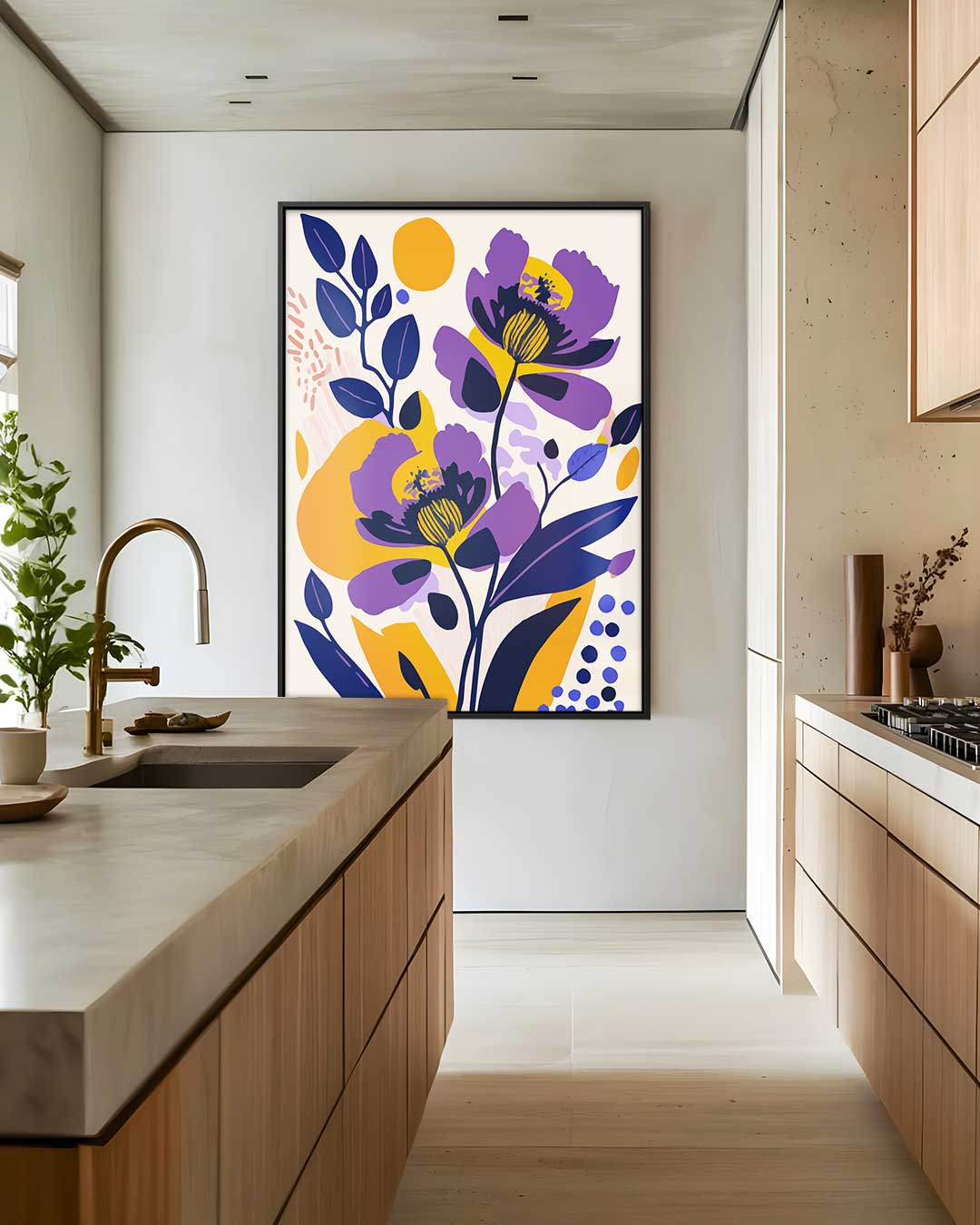 Vrolijke Bloemendans Kunstwerk-canvas-dibond-plexiglas-wanddecoratie-WallArtistic