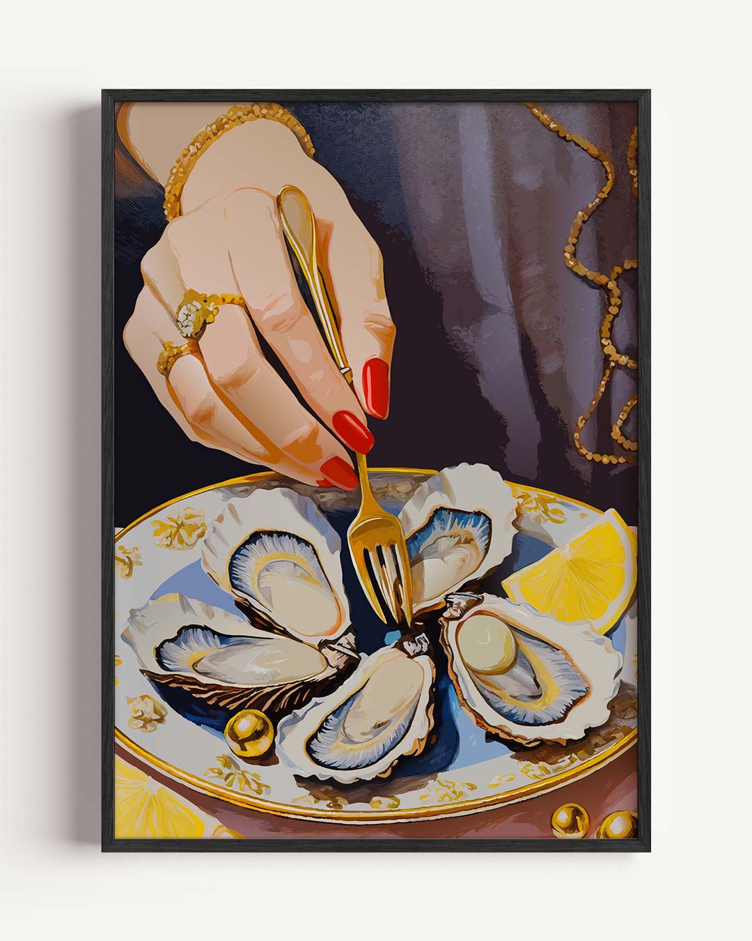 Elegant Oyster Diner Poster