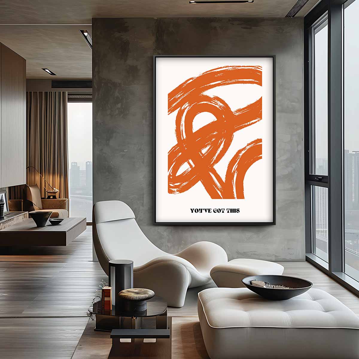 Inspirerende Oranjetinten Wandkunst Kunstwerk-canvas-dibond-plexiglas-wanddecoratie-WallArtistic