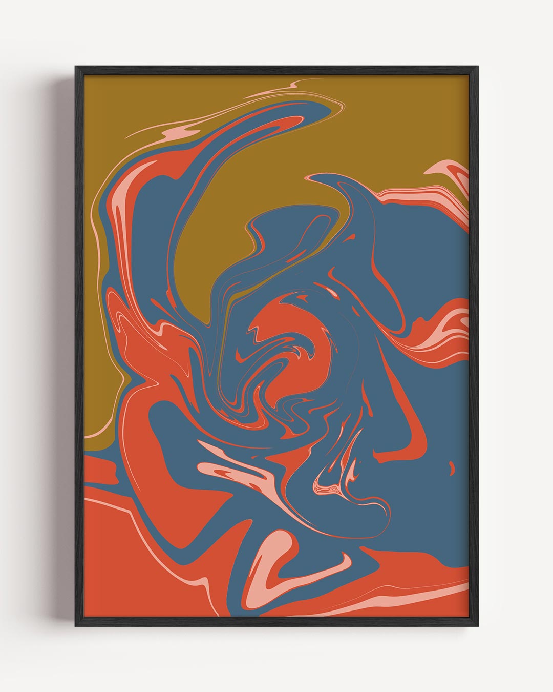 Moderne Swirl Kunstposter-WallArtistic