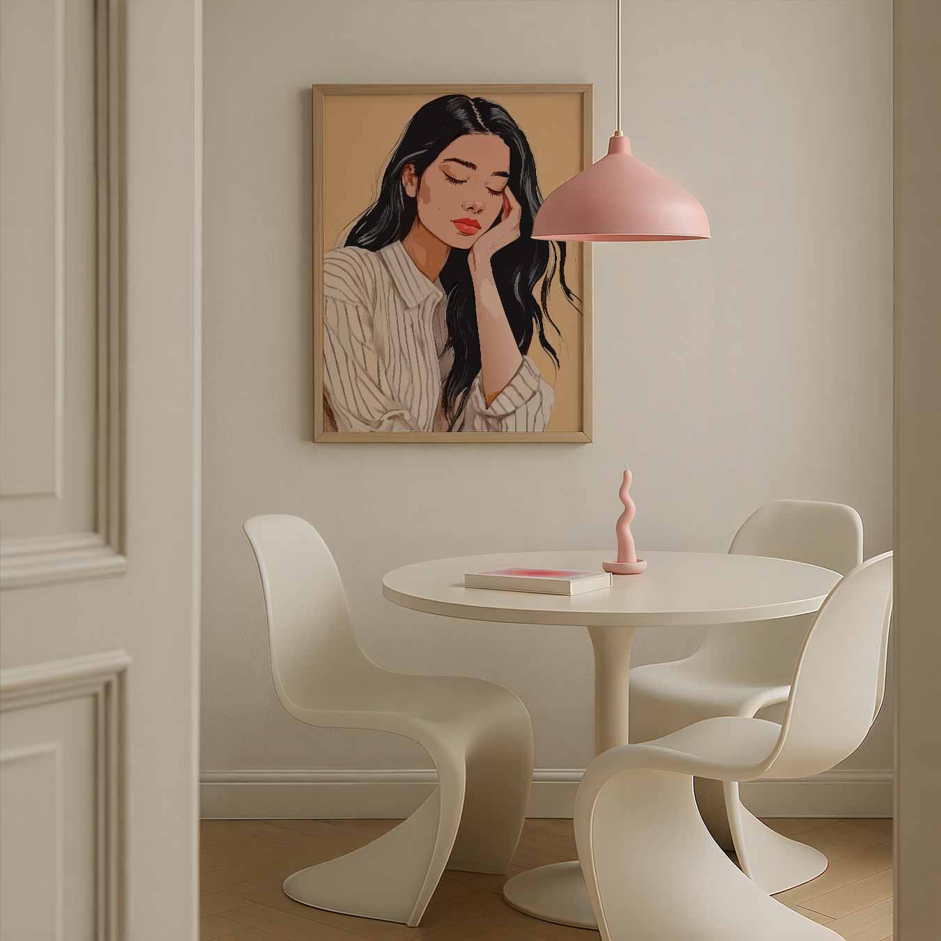 Dromerige Damesportret Poster-WallArtistic