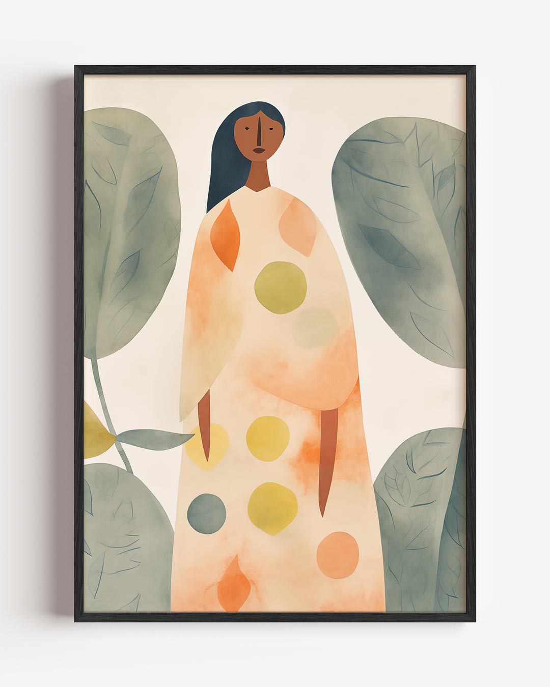 Vrouwelijke Abstractie met Natuurtint Poster-WallArtistic