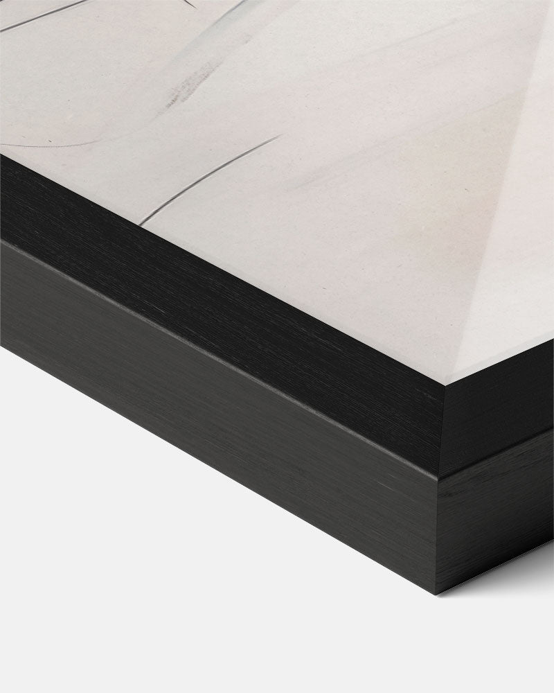 Elegante Abstractie in Zwart en Wit Poster-WallArtistic