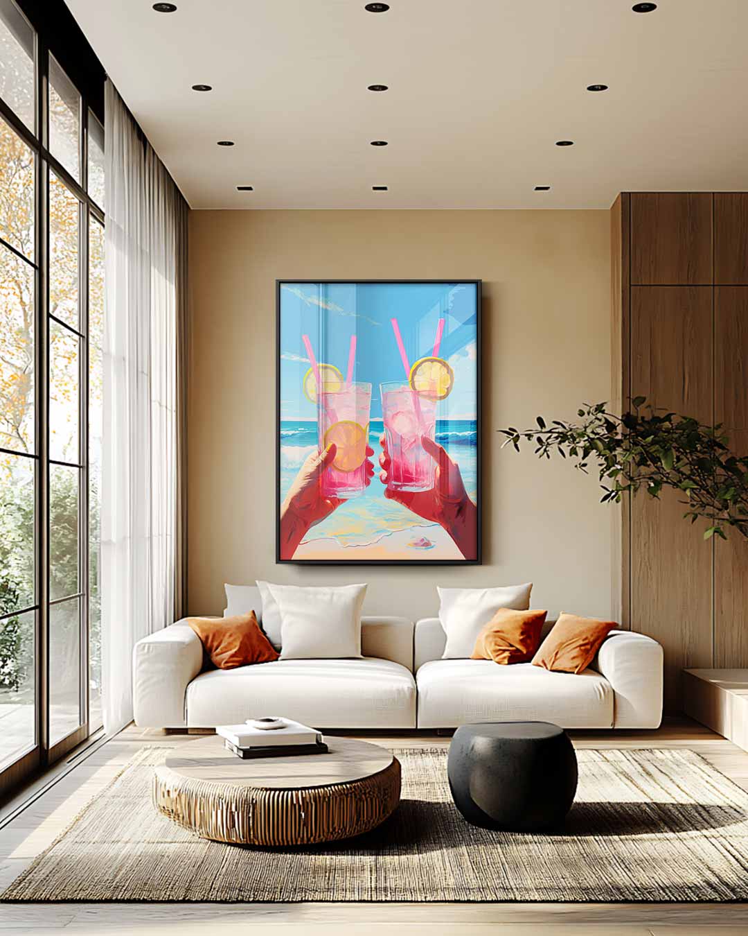 Zomerse Toast bij Zee Kunstwerk-canvas-dibond-plexiglas-wanddecoratie-WallArtistic