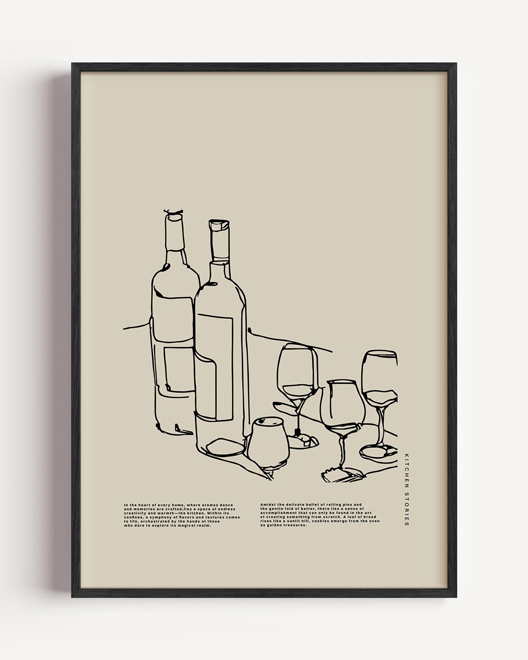 Rustieke Wijn & Dineer Poster-WallArtistic