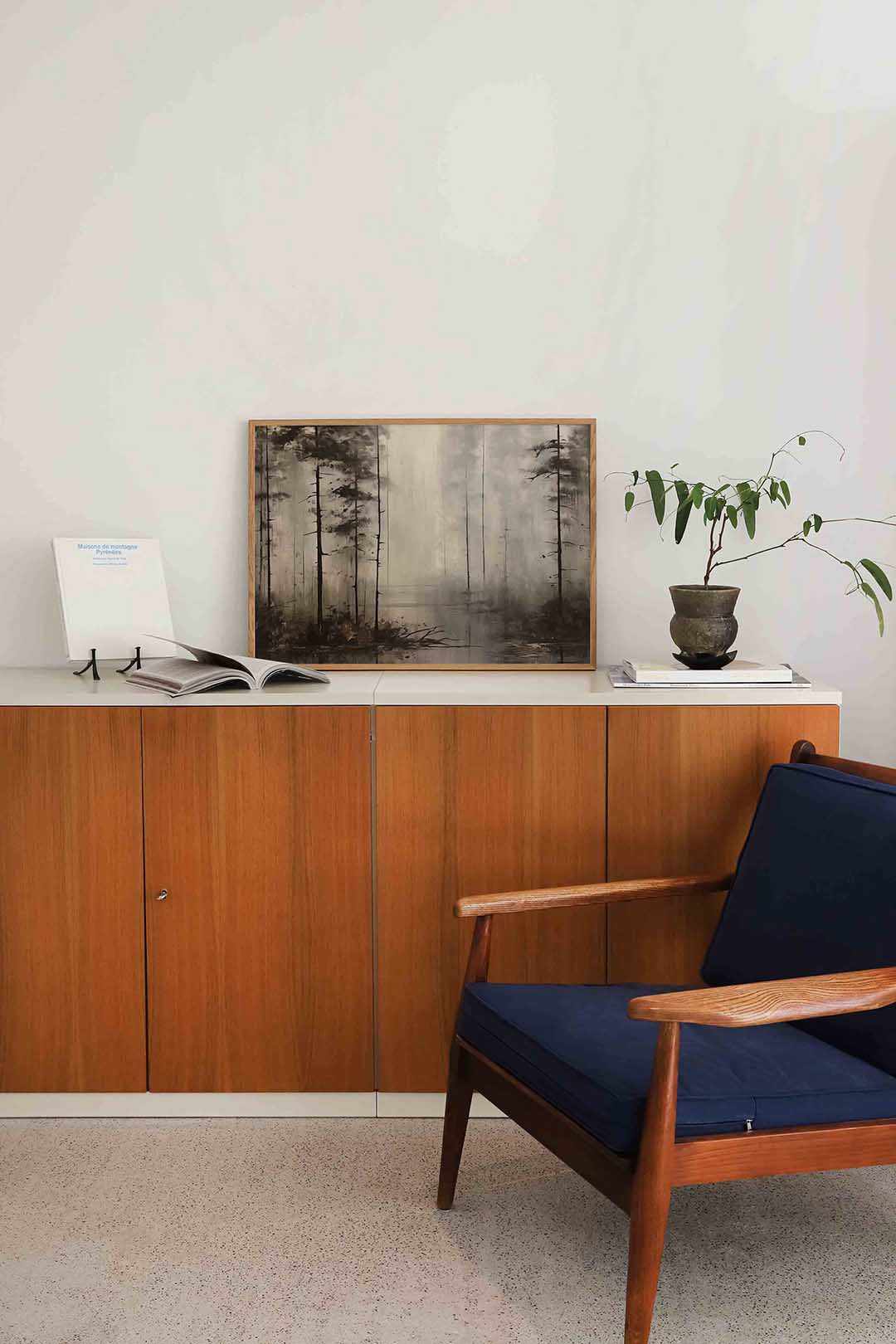 Bomen in mist Poster