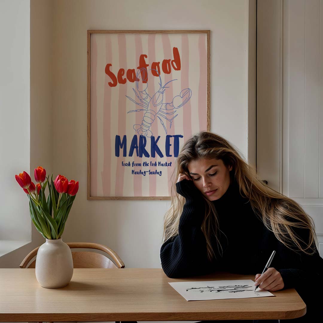 Seafood Market Poster-WallArtistic