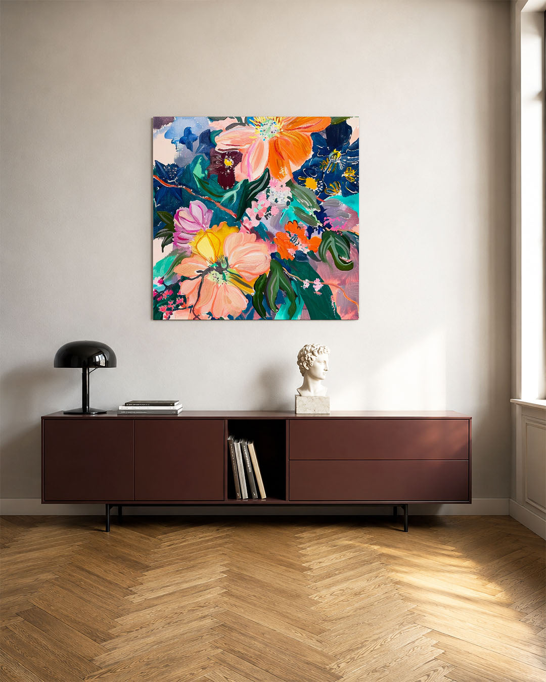 Kleurrijke bloemenpracht Kunstwerk