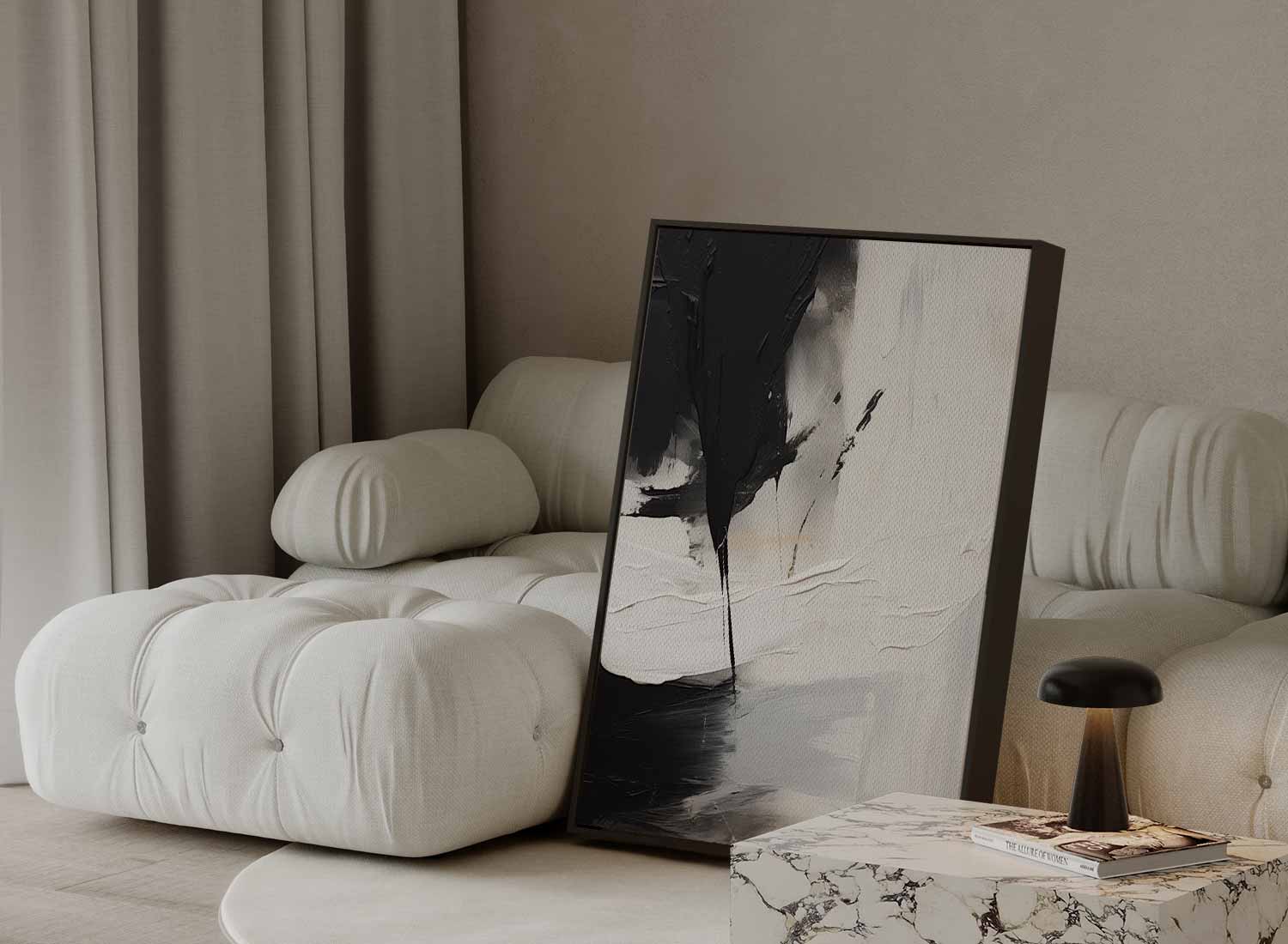 Contrasten in Abstractie Kunstwerk-canvas-dibond-plexiglas-wanddecoratie-WallArtistic