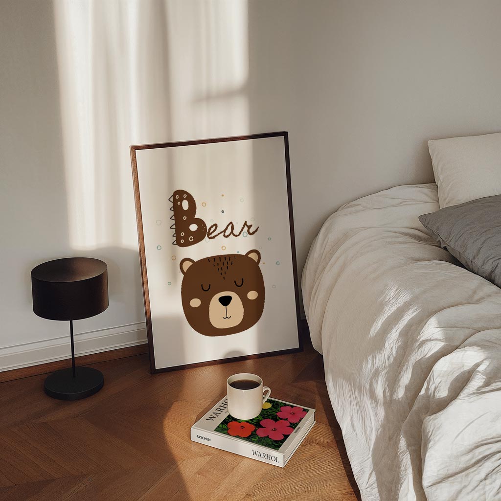 Schattige Bruine Beer Poster